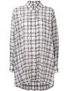 ISABEL MARANT OVERSIZED CHECKED BUTTON UP SHIRT