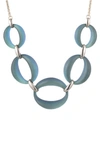 ALEXIS BITTAR LARGE LUCITE LINK NECKLACE,AB00N118007