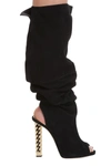 GIUSEPPE ZANOTTI GIUSEPPE FOR RITA ORA BLACK SUEDE OPEN TOE,10819417