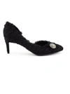 BALMAIN JULIE BLACK TWEED PUMPS,10819629