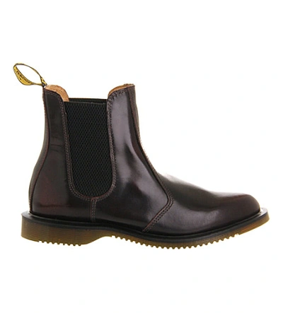 Dr. Martens' Kensington Leather Chelsea Boots In Burgundy Leather