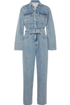 AGOLDE TATUM BELTED DENIM JUMPSUIT