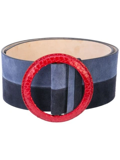 Carolina Herrera Round Buckle Belt In Black