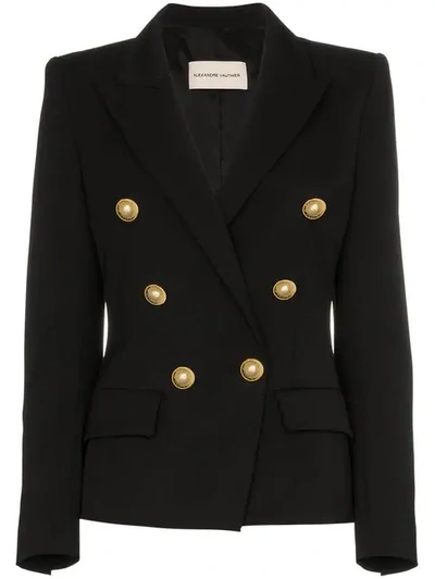 Alexandre Vauthier Button Detail Wool Blend Blazer - 黑色 In Black
