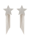 SAINT LAURENT SAINT LAURENT SILVER METALLIC SHOOTING STAR TASSEL DROP EARRINGS - 银色