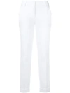 P.a.r.o.s.h Mid-rise Slim Fit Trousers In White