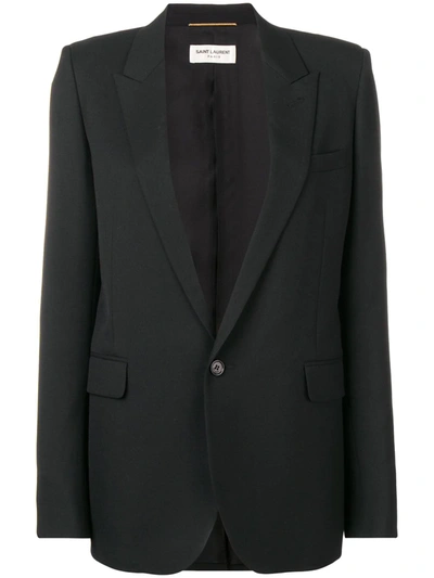 Saint Laurent Tailored Single-breasted Blazer In Black