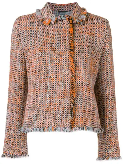 Akris Punto Asymmetric Tweed Jacket - 橘色 In Orange