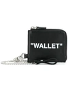 OFF-WHITE OFF-WHITE QUOTE ZIP AROUND WALLET - 黑色