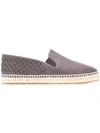 BOTTEGA VENETA BOTTEGA VENETA WOVEN ESPADRILLES - 棕色