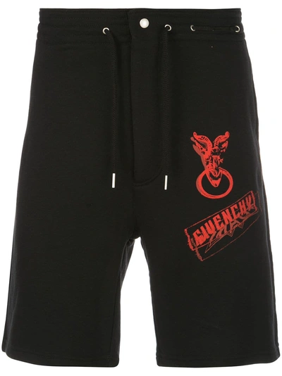 Givenchy Logo Track Shorts - 黑色 In Black