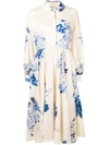 ANTONIO MARRAS ANTONIO MARRAS PLEATED MIDI DRESS - 大地色