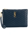 SAINT LAURENT SAINT LAURENT MONOGRAM CLUTCH - BLUE