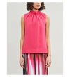 TED BAKER Audrey ruffle neck crepe top