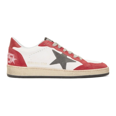 Golden Goose Ball Star Low-top Leather And Suede Trainers In Multi