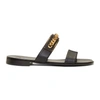 GIUSEPPE ZANOTTI GIUSEPPE ZANOTTI BLACK AND GOLD CHAIN SANDALS