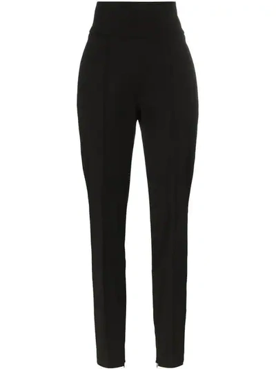 Alexandre Vauthier High Waist Cool Wool Trousers In Black