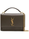 SAINT LAURENT SAINT LAURENT CASSANDRA CHAIN BAG - 棕色