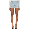 Levi's Levis Blue Distressed 501 Original Shorts In Fault Line