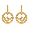 FENDI FENDI GOLD F IS FENDI HOOP EARRINGS