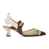 Fendi Multicolor Mesh Colibrì Slingback Heels In F15v3 White