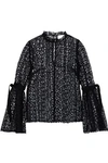 ALICE MCCALL ALICE MCCALL WOMAN JUST LUST BOW-DETAILED LACE BLOUSE BLACK,3074457345619714917