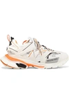 Balenciaga Track 2 Logo-detailed Metallic Mesh And Rubber Sneakers In White