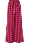 TEMPERLEY LONDON STIRLING CHECKED JACQUARD WIDE-LEG PANTS