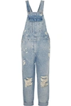 BALMAIN DISTRESSED DENIM dungarees