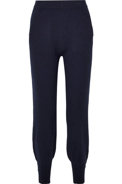 Allude Cashmere Track Trousers In Navy