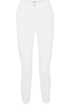 Shop Frame Ali High-rise Skinny Jeans In White