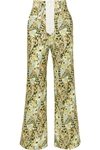 MIU MIU PRINTED HIGH-RISE WIDE-LEG JEANS