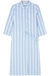 JIL SANDER STRIPED COTTON-POPLIN DRESS