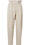 ACNE STUDIOS PAOLI PLEATED LINEN TAPERED PANTS