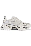 CALVIN KLEIN 205W39NYC LEATHER, SUEDE AND MESH SNEAKERS