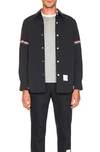 THOM BROWNE SNAP FRONT SHIRT JACKET,TMBX-MO159