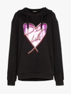 Dolce & Gabbana Dolce And Gabbana Black Metallic Heart Hoodie In N0000 Black