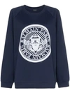 BALMAIN coin logo cotton sweatshirt