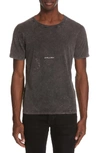 SAINT LAURENT GAUCHE DESTROYED JERSEY T-SHIRT,498281YB2LO