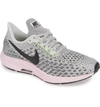 Nike Women's Air Zoom Pegasus Knit Low-top Sneakers In Vast Grey/ Black/ Pink/ Lime