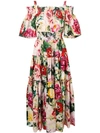 DOLCE & GABBANA FLORAL PRINT MAXI DRESS