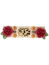 DOLCE & GABBANA DOLCE & GABBANA ROSE LEOPARD HAIR CLIP - GOLD