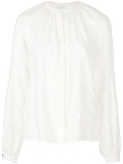 Giambattista Valli Embroidered Floral Blouse - 白色 In White
