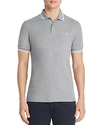 Fred Perry Twin Tipped Extra Slim Fit Pique Polo In Steel