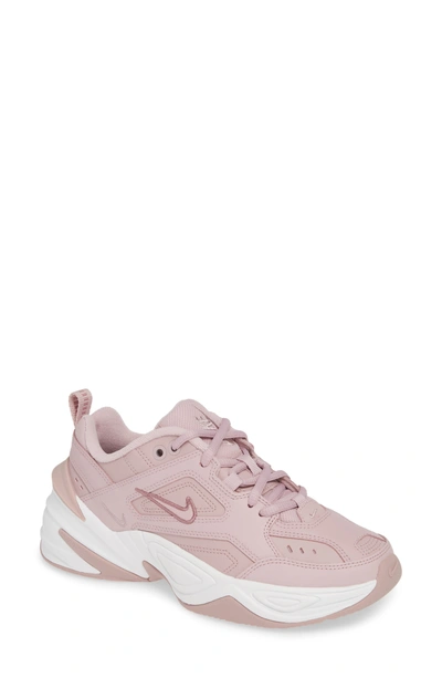Nike M2k Tekno Leather And Mesh Sneakers In Plum Chalk/ Plum Dust