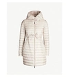 Moncler Barbel Tie Waist Hooded Lightweight Down Coat In 20j Tan