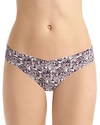 Commando Print Microfiber Thong In Diamonds