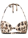 DOLCE & GABBANA LEOPARD PRINT BIKINI TOP