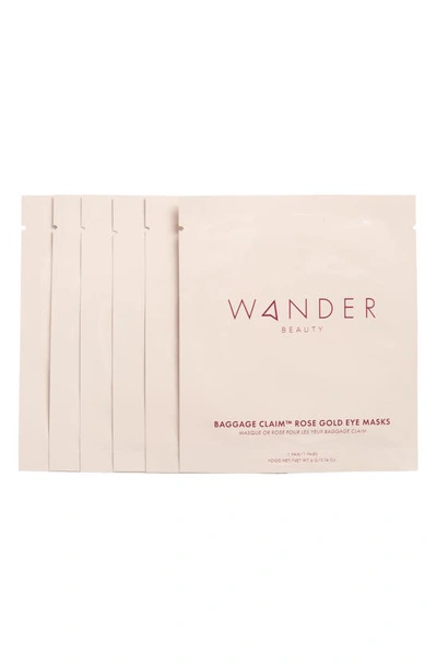 Wander Beauty Baggage Claim Gold Eye Masks X 6 - One Size In Default Title