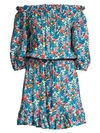 SHOSHANNA Off-The-Shoulder Floral Tunic Dress